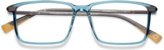 Etnia Barcelona Antelope Canyon Rectangular Translucent Blue Eyeglasses with Amber Accents