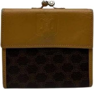 Celine Pre-owned Wallets, female, Yellow, Size: ONE SIZE Pre-owned Leather Wallet