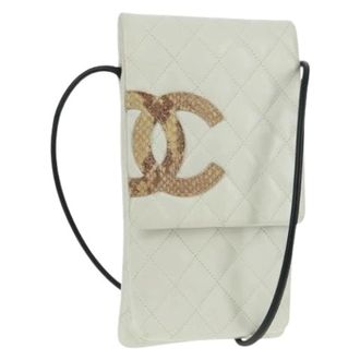 Chanel Pre-owned Cross Body Bags, female, White, Size: ONE SIZE Pre-owned Vintage Cross Body Bag
