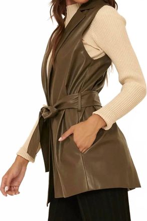 Promesa Wrapped Up Vest In Olive