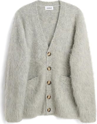 Soulland BOB alpaca mix cardigan - Dames - Vesten - Grijs - M/L - Wol - Truien & Vesten