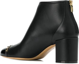Ferragamo Vara Chain Ankle Boot - Black