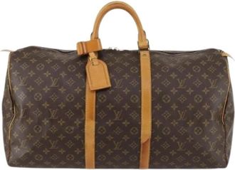 Louis Vuitton Pre-owned Canvas Weekendtas - unisex - Vintage Weekendtas - Bruin - ONE Size - Vintage
