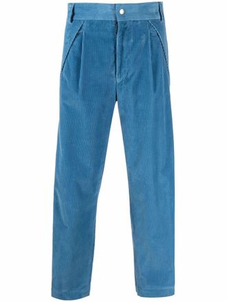 Palm Angels Pantaloni a coste con zip Palm Angels x Moncler - Blu