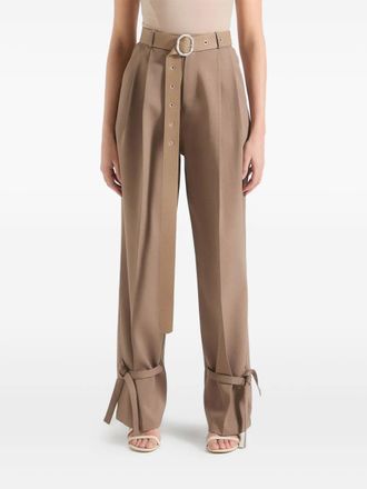 Manière De Voir Suzanne pantalon met oversized ceintuur en strik - Beige