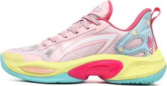 Generic Mens Basketball Shoes Summer Anti Slip Running Shock-Absorbing Walking Breathable(Pink,8.5 UK)