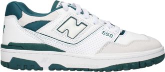 New Balance Sneakers 550 Uomo Pelle Bianco/Foresta