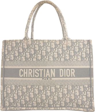 Dior Gray Canvas Tote Bag (Pre-Owned)