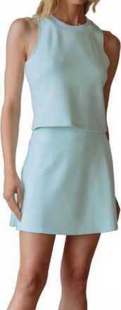 Skies Are Blue Clothing Mattie Airy Soft Top In Ice Aqua