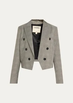 L'agence Lila Plaid Boxy Blazer