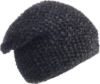 Nirvanna Designs Marich Pattern Long Pull On Cap in Black at Nordstrom, Size Medium