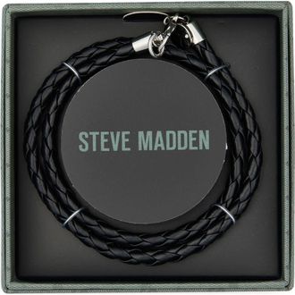 Steve Madden Mens Braided Wrap Bracelet in Black at Nordstrom Rack