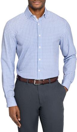 W.R.K Slim Fit Purple Check Performance Dress Shirt in White/Purple at Nordstrom, Size 16.5 - R