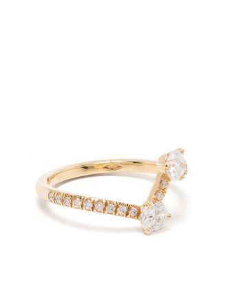 Loyal.e Paris Anello Toi+Moi in oro giallo 18 carati con diamanti