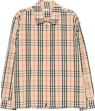Burberry Check-pattern Zip-fastening Overshirt
