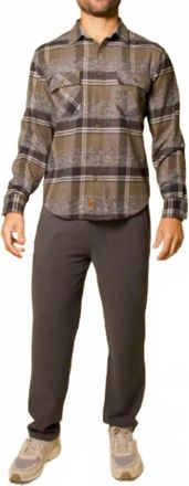 Fundamental Coast Oceanside Strand Flannel Shirt In Fatigue