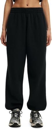 Cotton On Womens Active Plush Boyfriend Jogger in Black at Nordstrom, Size Xx-Small
