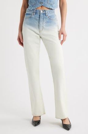 Frame Denim The Vertical High Waist Relaxed Straight Leg Jeans in Deep End at Nordstrom Rack, Size 28