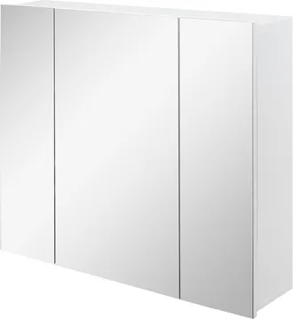 Kleankin Kleankin Armadietto Bagno Con 3 Ante Specchiate In Legno Bianco 70x15x60cm
