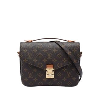Louis Vuitton Pre-owned Pochette Metis - Dames - Pre-owned - Bruin - Maat: ONE Size Zijde
