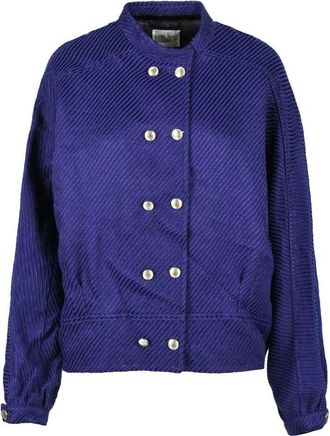 Forte_Forte Unstructured Jacket Wool Viscose - Purple