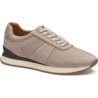 Johnston & Murphy MORGAN U-THROAT JOGGER in Beige Nubuck/Croc Embossed at Nordstrom, Size 11.5