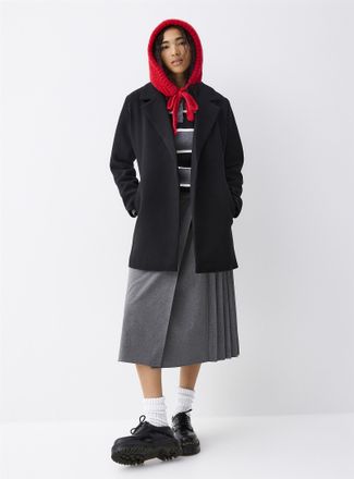 Twik Womens Belted felt coat
