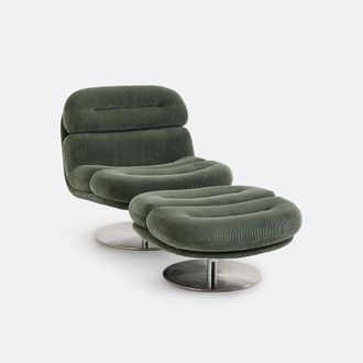 La Redoute Interieurs Draaibare fauteuil met voetensteun, Marlon