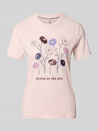 Only Slim Fit T-Shirt aus reiner Baumwolle Modell KITA in Rosa, Gr&ouml;&szlig;e XL