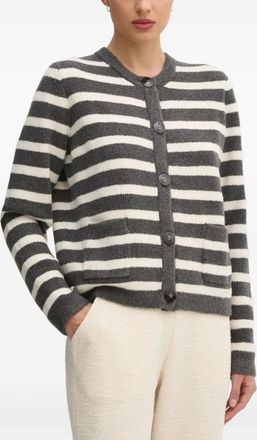 Pedro del Hierro Gestreept geribbeld vest - Zwart