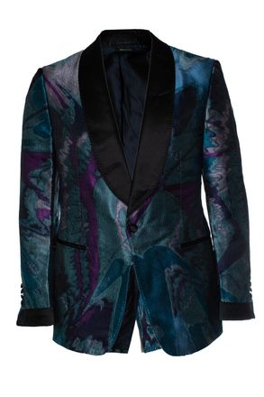 Tom Ford Shelton tuxedo jacket in blue purple