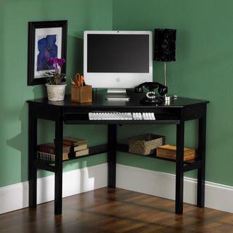 SEI Wardboro Corner Computer Desk Black