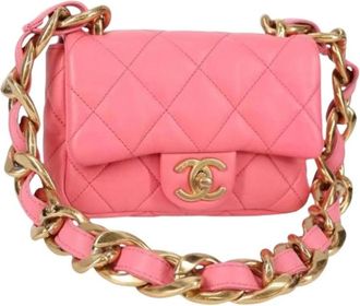 Chanel Pre-owned Vintage Schoudertas - Dames - Vintage Schoudertas - Roze - ONE Size - Leer - Vintage