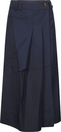 SOEUR Lipa Pleat Detail A-Line Midi Skirt