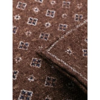 Lady Anne Floral Print Silk Scarf - Brown