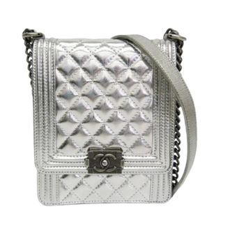 Chanel Pre-owned Leather chanel-bags - Dames - Pre-owned - Grijs - Maat: ONE Size Leer