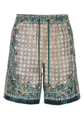 Amiri Printed Silk Bermuda Shorts