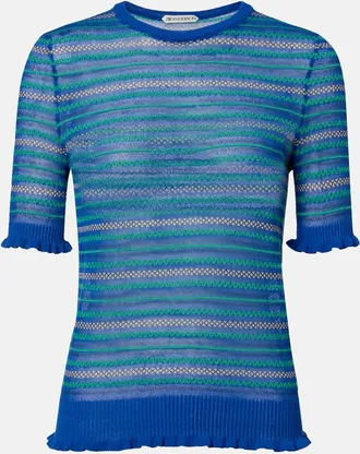 J.W.Anderson Striped cotton-blend T-shirt