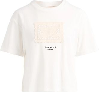 Max Mara Wkdsala Boxy T-shirt - Dames - T-shirts - Wit - XS - Katoen - Tops