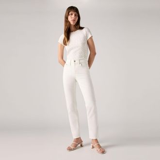 Levi's 724 High Rise Straight Jeans - Womens - 24X28 - White