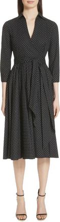 Michael Kors Black Polka Dot Wrap Front Dance Dress Size XXS