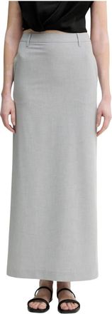 Isabelle Blanche Maxi Rok - Dames - Maxi Rokken - Grijs - S - Polyester - Rokken