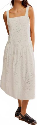 Free People Primavera Eyelet Midi Dress In White