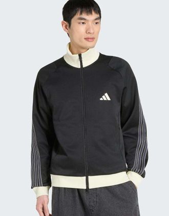 adidas Stadium - Top sportivo regular fit in piqu&eacute; nero