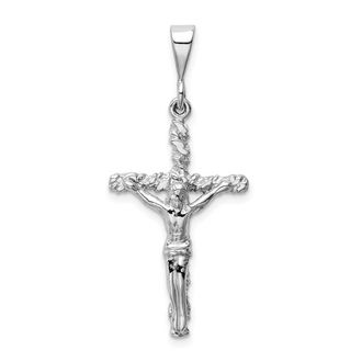 Diamond2Deal 14k White Gold Crucifix Charm
