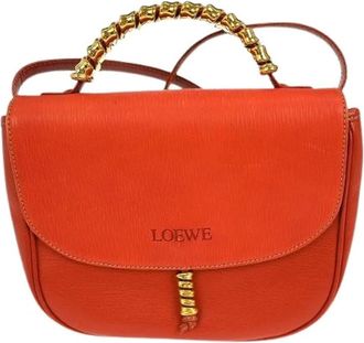 Loewe Pre-owned Handbags, female, Red, Size: ONE SIZE Pre-owned Leather Shoulder Bag