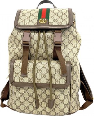 Gucci Brown Pvc Backpack (Pre-Owned)