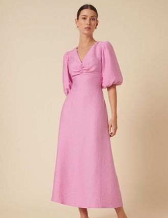 Nobody's Child Pink Bow Back Zita Midi Dress