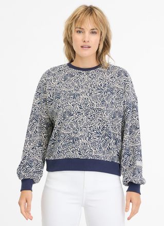 Ragwear Sweatshirt RAGWEAR WUSS PRINT, Damen, Gr. XL, schwarz (midnight), Sweatware, Obermaterial: 70% Baumwolle, 30% Polyester, bedruckt, h&uuml;ftlang, Rundhals,