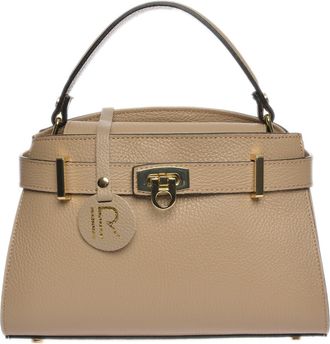 Isabella Rhea Beige Rundleer Tas